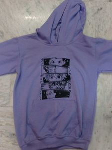 Lavender Anime Hoodie For Men