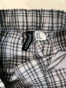 H&amp;M Wide Leg Plaid Pants