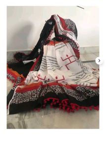 Quirky Printed Mulmul Saree
