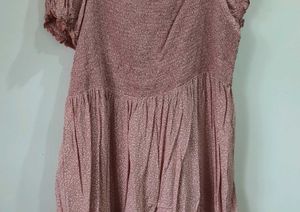 Pink Floral Babydoll Dress