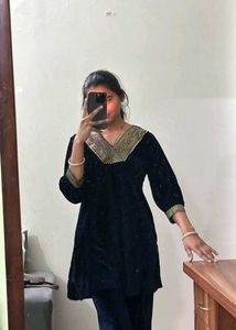 Elegant Velvet Kurta