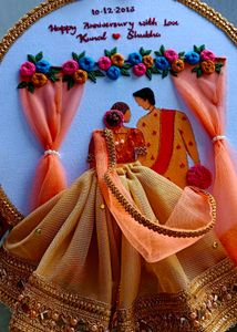 Wedding Anniversary Hoop Art