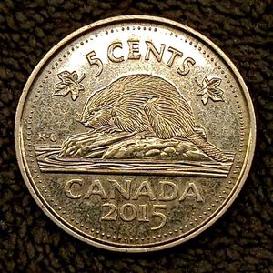 Canadian 5 Cent Coin