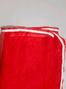 Red Net Dupatta