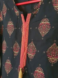 Black Straight Kurta