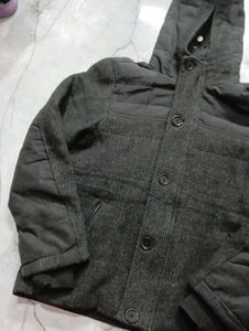 Tommy Hilfiger Men's Stylish Gray Hooded Jacket