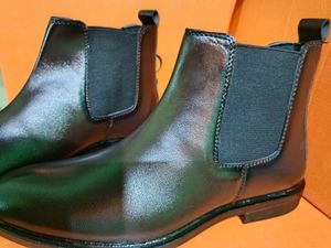 Rosso Brunello Black Leather Boots