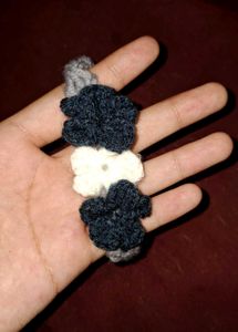 Adjustable Crochet Flower Bracelet