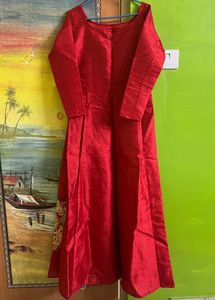 Red A-line  gown
