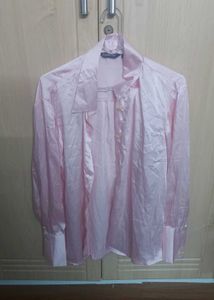 Pink Satin Shirt