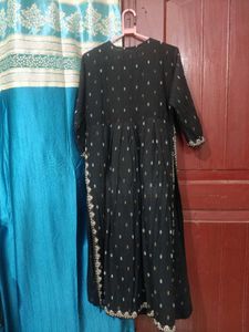 Elegant Black Naira Cut  Kurti