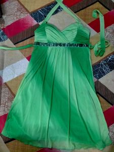 Green Y2K Retro Dress