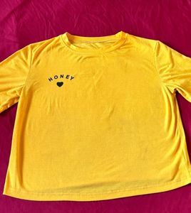 Yellow 'Honey' Graphic T-shirt