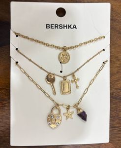 Bershka 3 Pack Pendant Charm Necklaces
