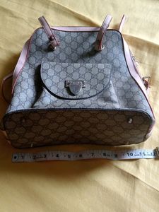 Grey and Pink Backpack