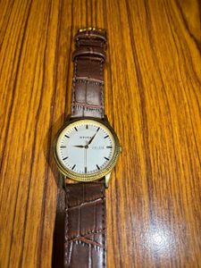 Titan Men Lether Watch With Brown Strap New Condit