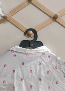 Cute White Patterned Shirt