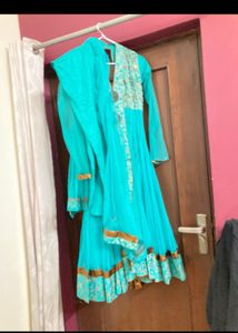 Anarkali Frock With Pant And Dupatta