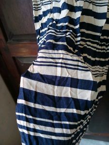 Striped Beaded Neck Dress
