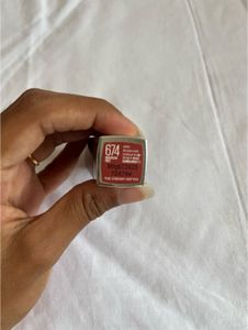 Orangish red lipstick