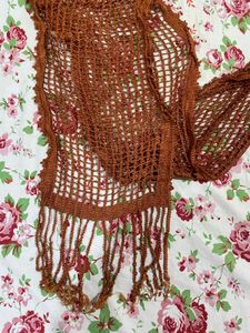 crocheted scarf