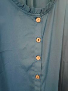 Elegant Blue Button-Down Top