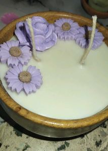 Floral Candle Set Of 2