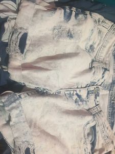 Distressed Denim Shorts