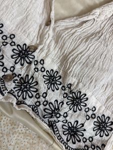 Floral Embroidered Two-Piece Set