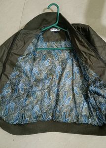 Women Bomber Jacket (Military Green)