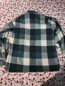 plaid fleece shirt jacket