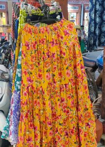 Floral Tiered Maxi Skirt Buying Any Two Pieces 499