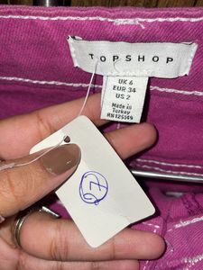 Branded Mini Denim Skirt With Tag