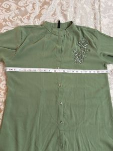 Olive Green Embellished Coordset