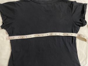 Zudio Black Basic T Shirt