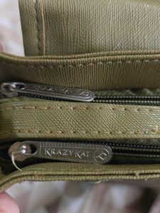 Olive Colour Krazykat Handbag