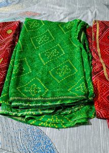 Fix Rate 3 Light Weight Bandhani Sari