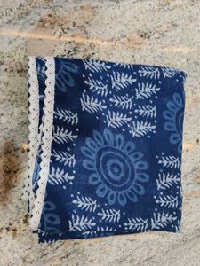 Blue Block Print Duppata