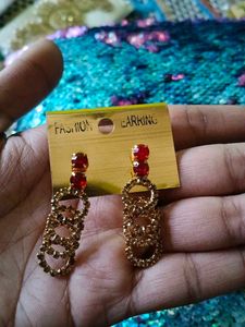 2 Sets Of Red &amp; Gold Beaded Necklace