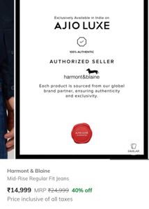 LUXE HARMONT &amp; BLAINE JEANS