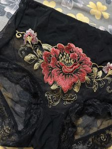Floral Embroidered Panties