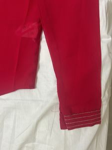 Asymmetrical Kurta Red
