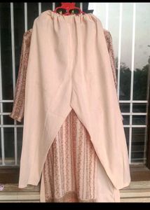 S-M Beautiful Peach &amp; Gold Embroidered Suit