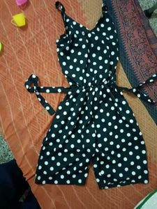 Polka Dot Mini Jumpsuit Dress