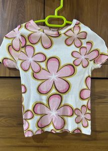 Floral Print cute crop top