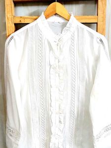 Embroidered  Ruffile Top size-40