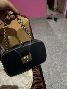 Black Hand Bag And Sling