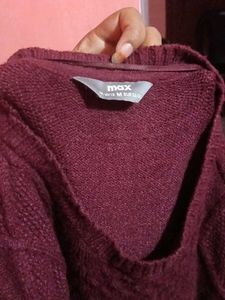 Burgundy Knit Sweater