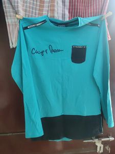 Blue Tshirt With Full Sleeves