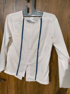 White Top With Blue Details